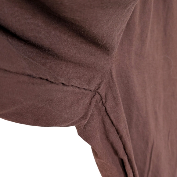 Aerie Linen Blend Pant Granola Slouchy Womens Xl Athleisure Natural Fibers Brown - Picture 7 of 12